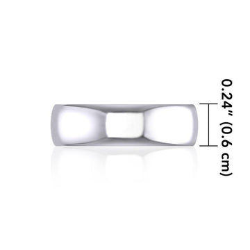 Elegance Silver Wedding Band Ring TRI1166 - Jewelry